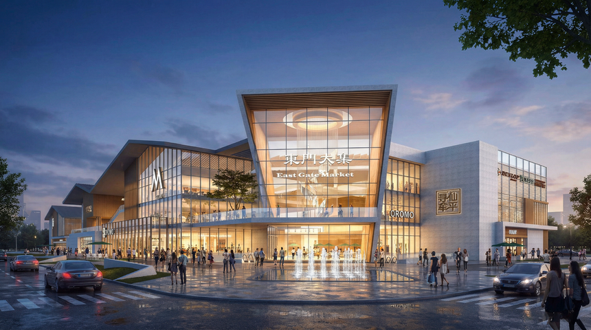 商业步行街效果图