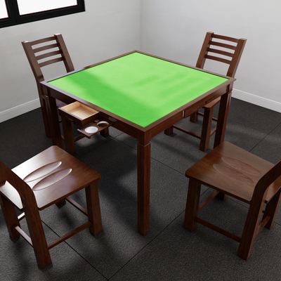  麻将桌 棋牌桌su模型 