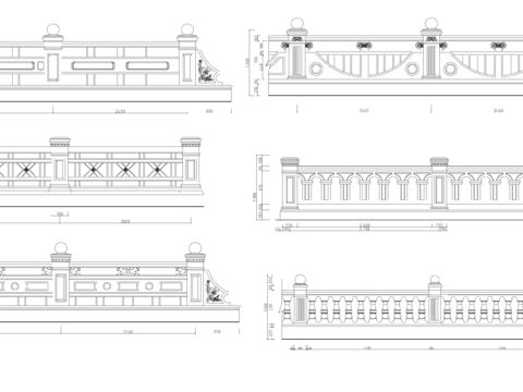  护栏护栏cad立面图 