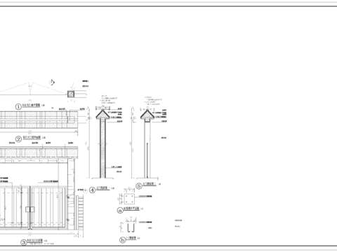  鄉(xiāng)村振興景觀土建cad施工圖 