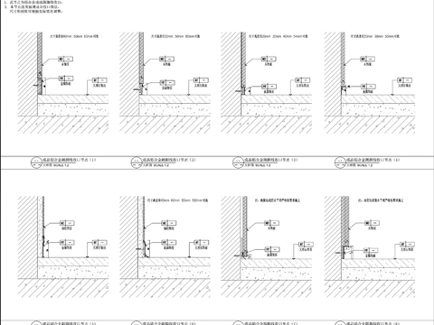  成品铝合金脚线收口节点大样图 