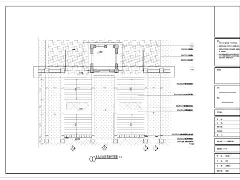  主干道围墙详图cad大样图 
