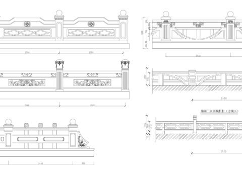  护栏护栏cad立面图 