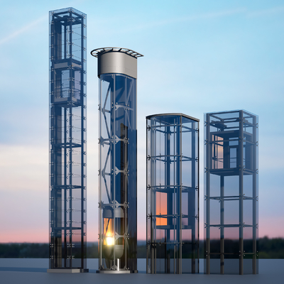  观光电梯su模型 