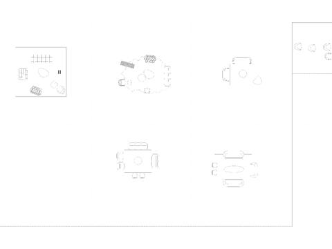  美国Herman Miller 平面组合cad图库 