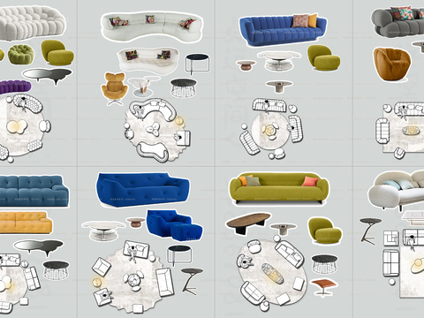  现代ROCHE BOBOIS罗奇堡平面+CAD图库 