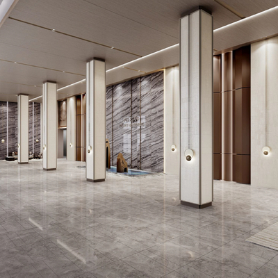  新中式办公大堂 商务大堂su模型 