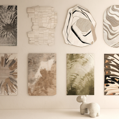 侘寂风地毯 地垫su模型