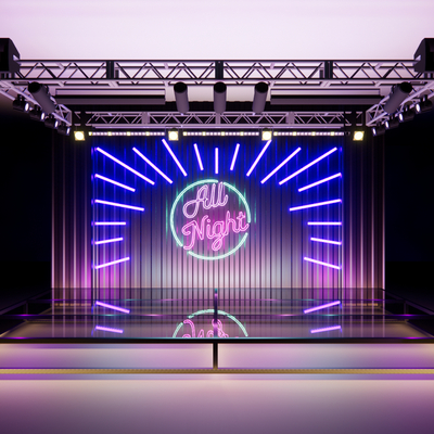  表演舞台 音乐美陈su模型 