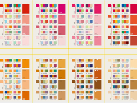  CAD常用配色色卡cad图库 