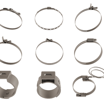 管箍 卡箍 水管配件 紧固件su模型