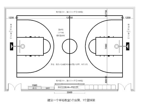  健身馆篮球场游泳池CAD施工图 