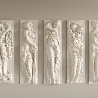 现代背景墙 造型墙 凹凸墙板su模型