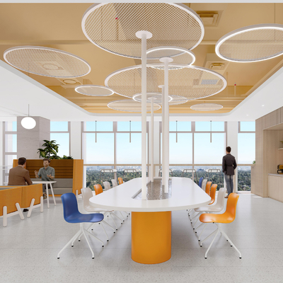  现代休闲区 茶水间su模型 