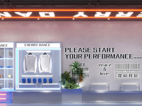  潮流服装店 时装店3d模型 