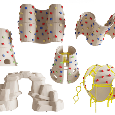 儿童攀岩墙 攀爬架su模型