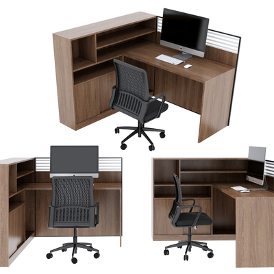 班台桌 职员桌 办公桌su模型