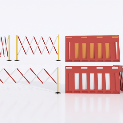 现代工地围栏 隔离安全围su模型