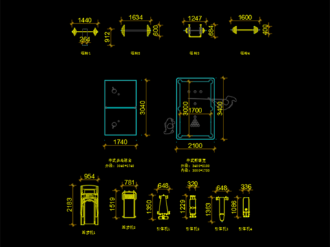  健身器材CAD图库 