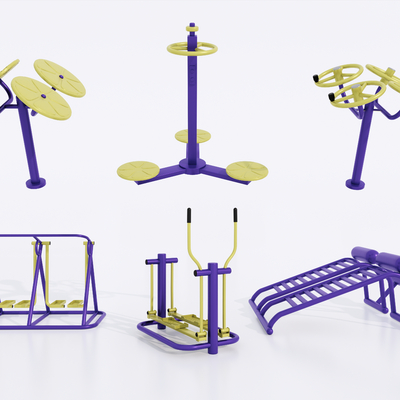健身器材 太极轮 太空漫步su模型