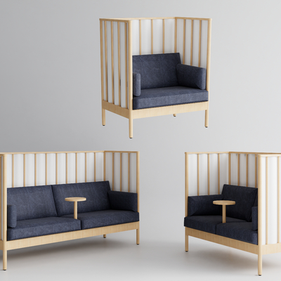 休闲沙发 多人沙发su模型