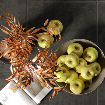  现代水果果盘su模型 