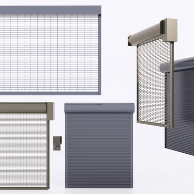 卷帘门 卷闸门 店铺大门 仓库门 车库门su模型