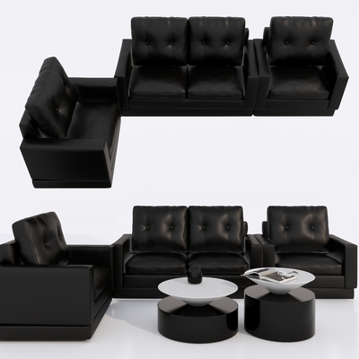 现代多人沙发su模型