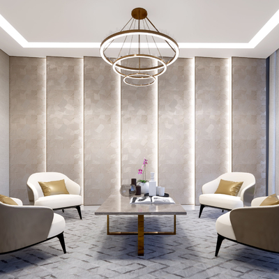  现代接待室su模型 