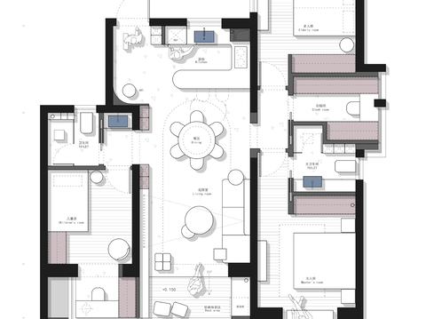  iGo 91㎡爆改刚需三居平面优化案例源文件cad施工图 