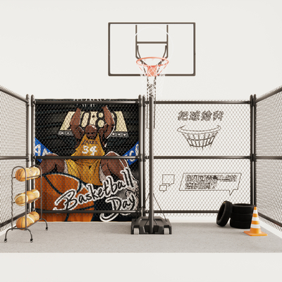 小型篮球场su模型