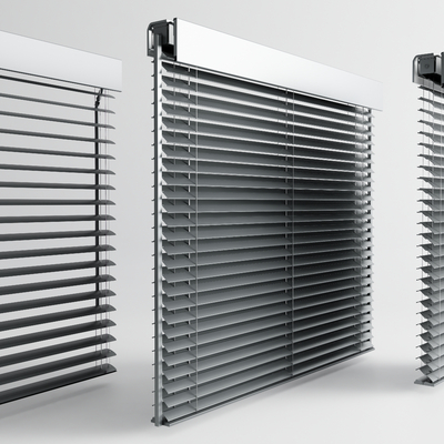 现代百叶窗 遮阳帘 窗帘su模型