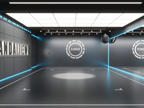  舞蹈教室 练舞室 街舞培训3d模型 