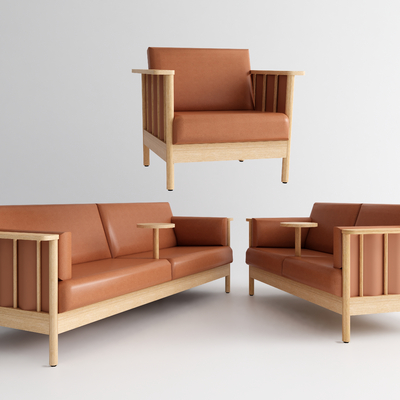 户外沙发 多人沙发su模型