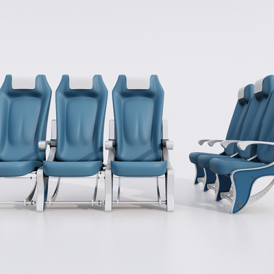 高铁座椅 火车座椅su模型