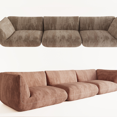 现代多人沙发su模型