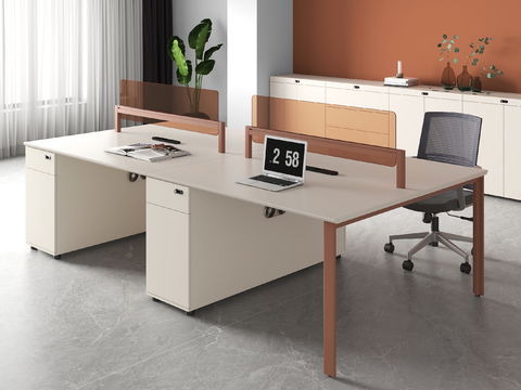  办公桌 办公椅 文件柜3d模型 