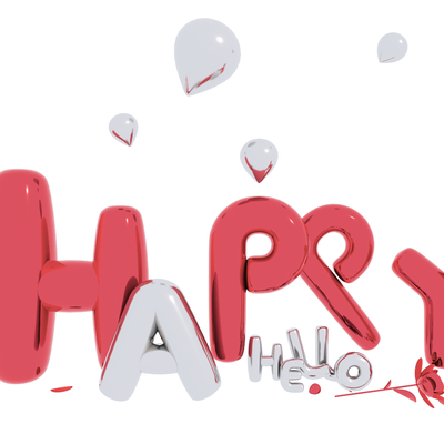 婚礼气球 墙面装饰su模型