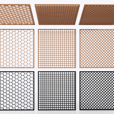 现代菱形网格 吊顶su模型