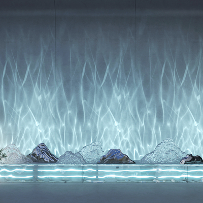  现代水波纹灯su模型 