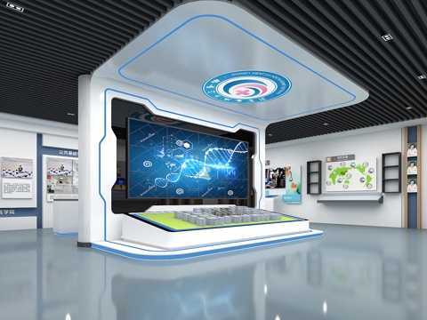  院史馆校史馆荣誉室党建展厅文化馆su模型 