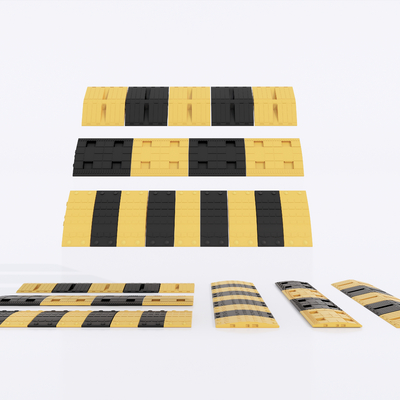 缓冲带 警示带 减速垄 减速板su模型