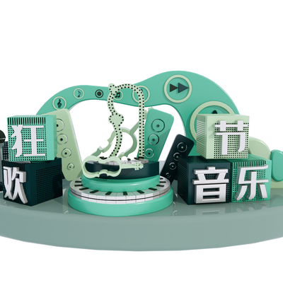 音乐节美陈 商业美陈su模型