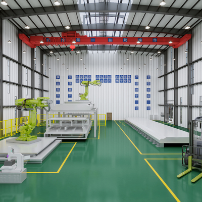  工业厂房 工厂车间su模型 