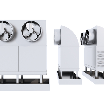 不锈钢管道 风道 冷却塔su模型