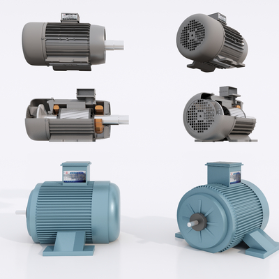 工业电动机 三相电机 马达su模型