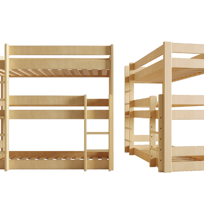  多层床 宿舍床su模型 