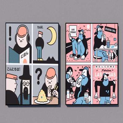 现代装饰画挂画su模型