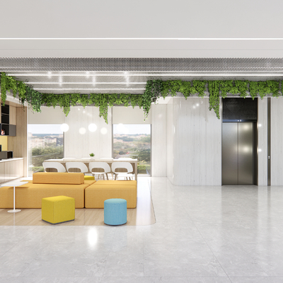  办公茶水间su模型 