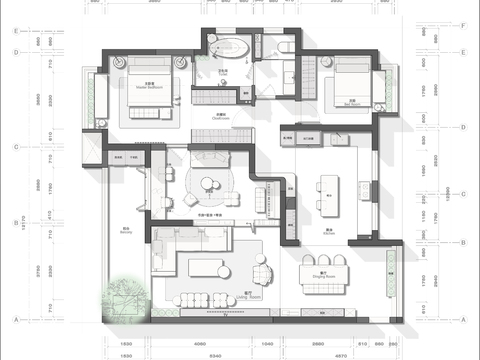  140㎡爆改小平层两稿方案平面优化案例源文件 